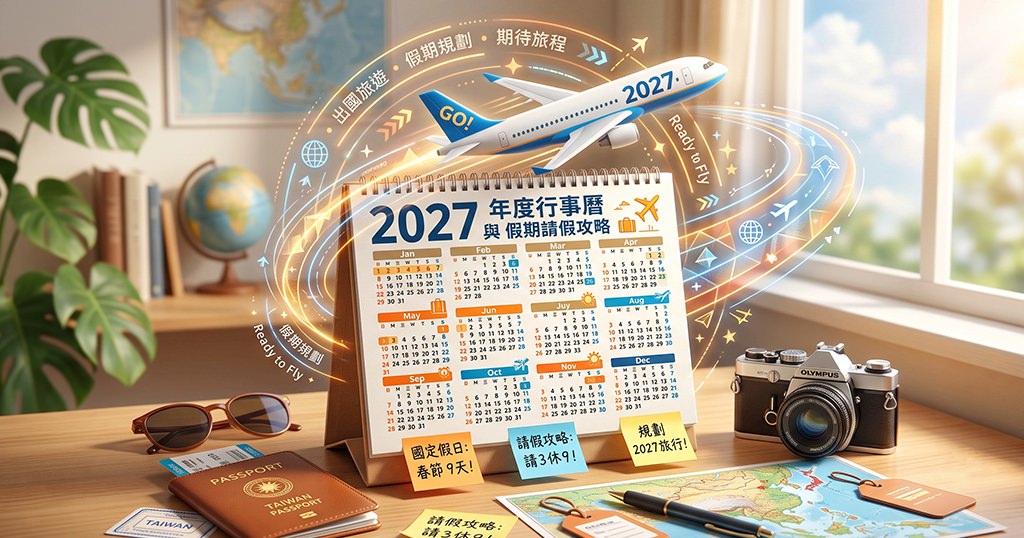 2027 行事曆與請假攻略|116年春節連休7天、無補班日與日本韓國連假全掌握懶人包 2027 行事曆與請假攻略|116年春節連休7天、無補班日與日本韓國連假全掌握懶人包