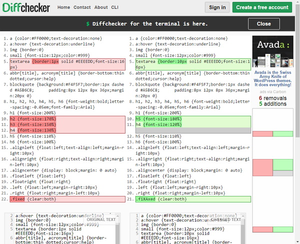 Diff Checker 免費協助線上比對文字/程式碼差異性平台