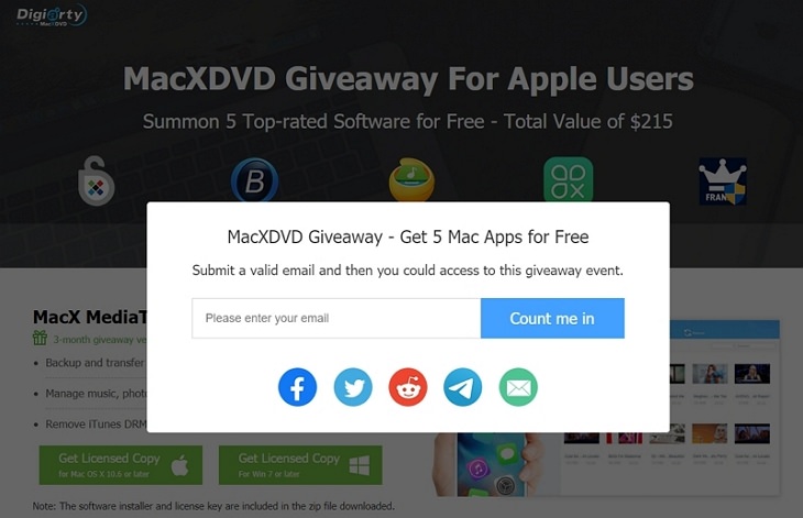 Digiarty x MacXDVD 推出 MacOSX 蘋果系統價值 5 美元 5 款軟體下載限時免費活動